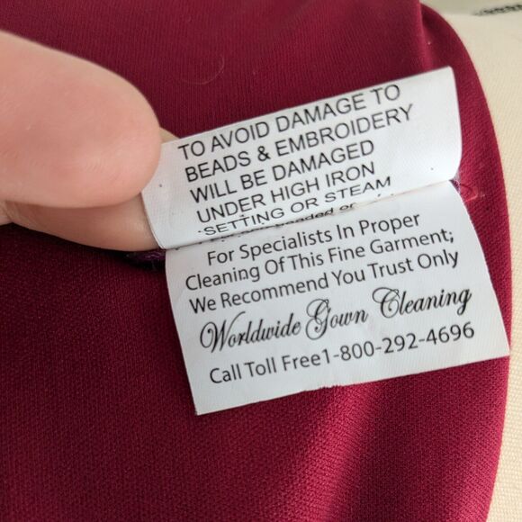 Y2K Jovani Prom Dress Maxi Gown 4 Red Corset Mermaid Lace Up Vamp Glam Drama - Picture 10 of 13